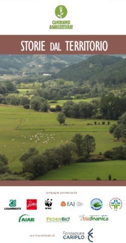 STORIE DAL TERRITORIO - Cambiamo Agricoltura