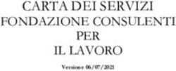 CARTA DEI SERVIZI FONDAZIONE CONSULENTI PER IL LAVORO