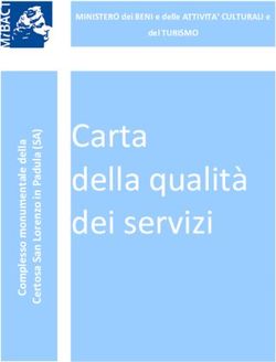 Carta della qualit&agrave; dei servizi - MINISTERO dei BENI e delle ATTIVITA' CULTURALI e del TURISMO