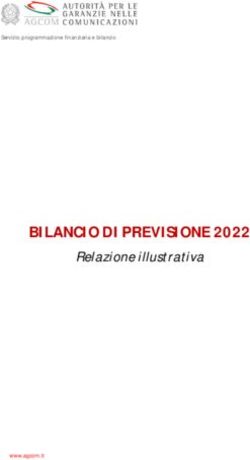 BILANCIO DI PREVISIONE 2022 - Relazione illustrativa - AGCOM