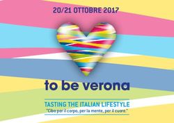 20/21 OTTOBRE 2017 - TASTING THE ITALIAN LIFESTYLE "Cibo per il corpo, per la mente, per il cuore."