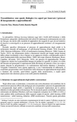 Neurodidattica: uno spazio dialogico tra saperi per innovare i processi di insegnamento e apprendimento1 Concetta Tino, Monica Fedeli, Daniela ...