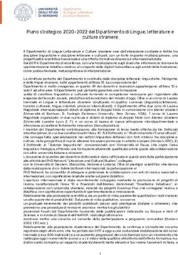 Piano strategico 2020-2022 del Dipartimento di Lingue, letterature e culture straniere - Dipartimento di Lingue ...