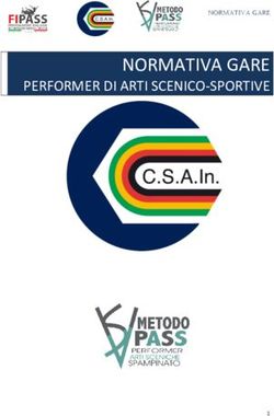 NORMATIVA GARE PERFORMER DI ARTI SCENICO-SPORTIVE - Metodo Pass