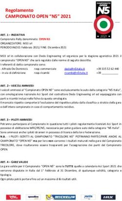 Regolamento CAMPIONATO OPEN "N5" 2021