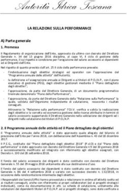 Autorità Idrica Toscana - LA RELAZIONE SULLA PERFORMANCE