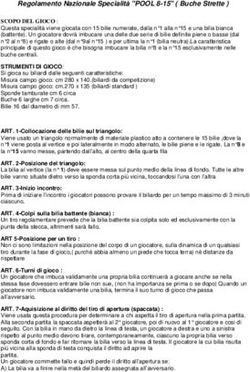 Regolamento Nazionale Specialit&agrave; "POOL 8-15" ( Buche Strette )