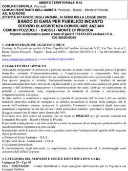 BANDO DI GARA PER PUBBLICO INCANTO SERVIZIO DI ASSISTENZA DOMICILIARE ANZIANI COMUNI POZZUOLI - BACOLI - MONTE DI PROCIDA