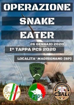 OPERAZIONE SNAKE EATER - I TAPPA PCS 2020 26 GENNAIO 2020 LOCALITA' MADRIGNANO (SP)