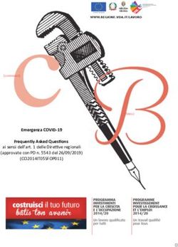 Emergenza COVID-19 Frequently Asked Ques=ons - ai sensi dell'art. 1 delle Dire/ve regionali (approvate con PD n. 5543 del 26/09/2019) ...
