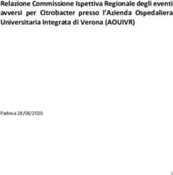 Relazione Commissione Ispettiva Regionale degli eventi avversi per Citrobacter presso l'Azienda Ospedaliera Universitaria Integrata di Verona ...