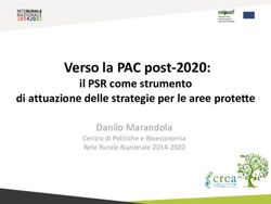 Verso la PAC post-2020: il PSR come strumento di attuazione delle strategie per le aree protette - BIO-DISTRETTO