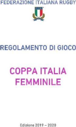 COPPA ITALIA FEMMINILE - REGOLAMENTO DI GIOCO FEDERAZIONE ITALIANA RUGBY