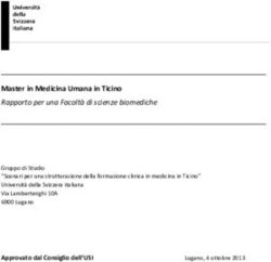 Master in Medicina Umana in Ticino Rapporto per una Facoltà di scienze biomediche