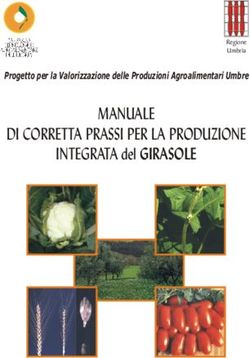 MANUALE DI CORRETTA PRASSI PER LA PRODUZIONE - INTEGRATA del GIRASOLE Progetto per la Valorizzazione delle Produzioni Agroalimentari Umbre