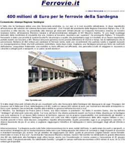 400 milioni di Euro per le ferrovie della Sardegna - Ferrovie.it
