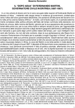 IL "DOPO ADUA" DI FERDINANDO MARTINI, GOVERNATORE CIVILE IN ERITREA (1897-1907)