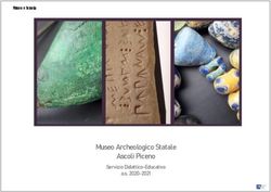 Museo Archeologico Statale Ascoli Piceno - Servizio Didattico-Educativo a.s. 2020-2021 - ISC CUPRA ...