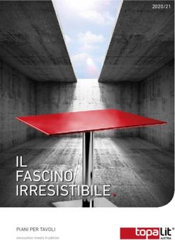 IL FASCINO IRRESISTIBILE - PIANI PER TAVOLI 2020/21 - Topalit