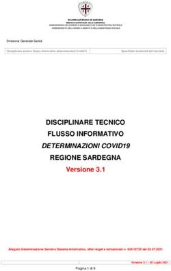 DISCIPLINARE TECNICO FLUSSO INFORMATIVO - DETERMINAZIONI COVID19