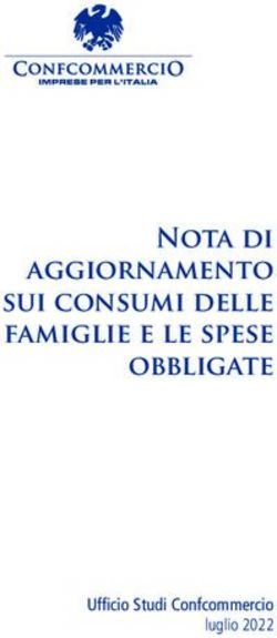 Nota di aggiornamento sui consumi delle famiglie e le spese obbligate - Ufficio Studi Confcommercio luglio 2022
