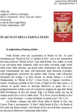 IN ASCOLTO DELLA PAROLA DI DIO