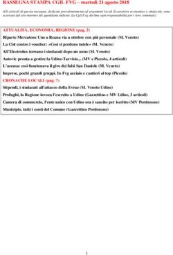 RASSEGNA STAMPA CGIL FVG - martedì 21 agosto 2018