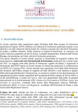 BANDO PER LA PARTECIPAZIONE A CORSI INTERNAZIONALI DI FORMAZIONE NELL'ANNO 2021