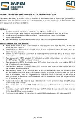 Saipem: risultati del terzo trimestre 2018 e dei nove mesi 2018