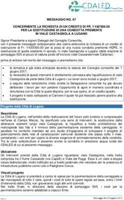MESSAGGIO NO. 67 CONCERNENTE LA RICHIESTA DI UN CREDITO DI FR. 1'430'000.00 PER LA SOSTITUZIONE DI UNA CONDOTTA PREMENTE IN VIALE CASTAGNOLA A ...