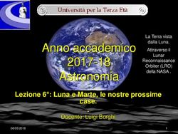 Anno accademico 2017-18 Astronomia - Lezione 6 : Luna e Marte, le nostre prossime case.
