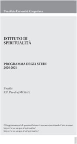 ISTITUTO DI SPIRITUALITÀ - PROGRAMMA DEGLI STUDI - Pontificia Università ...