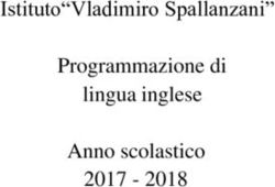 Istituto"Vladimiro Spallanzani" Programmazione di lingua inglese Anno scolastico 2017 2018