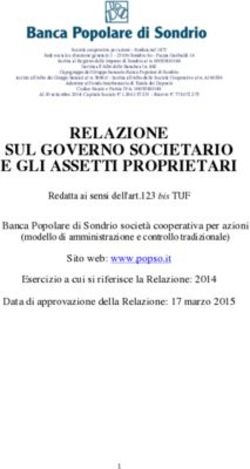 RELAZIONE SUL GOVERNO SOCIETARIO E GLI ASSETTI PROPRIETARI - Banca Popolare di Sondrio