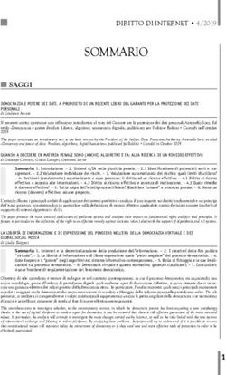SOMMARIO - Diritto di internet