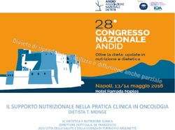 IL SUPPORTO NUTRIZIONALE NELLA PRATICA CLINICA IN ONCOLOGIA - DIETISTA T. MONGE SC DIETETICA E NUTRIZIONE CLINICA - Andid