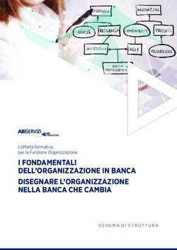 I FONDAMENTALI DELL'ORGANIZZAZIONE IN BANCA DISEGNARE L'ORGANIZZAZIONE NELLA BANCA CHE CAMBIA - L'offerta formativa per la Funzione Organizzazione