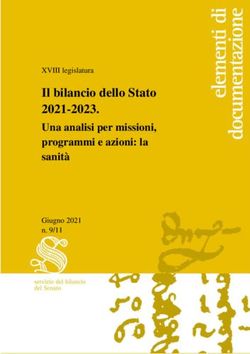 Il bilancio dello Stato 2021-2023 - Una analisi per missioni, programmi e azioni: la sanità - Senato