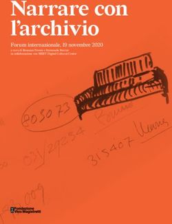 Narrare con l'archivio - Forum internazionale, 19 novembre 2020 a cura di Rosanna Pavoni e Raimonda Riccini in collaborazione con MEET Digital ...