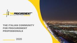 THE ITALIAN COMMUNITY FOR PROCUREMENT PROFESSIONALS 2020 - The Procurement