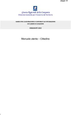 Manuale utente - Cittadino - Giunta Regionale della Campania ANNUALITA' 2019 - Regione Campania