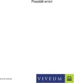 Possibili errori - VIVEUM