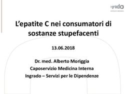 L'epatite C nei consumatori di sostanze stupefacenti - 13.06.2018 Dr. med. Alberto Moriggia Caposervizio Medicina Interna Ingrado - Servizi per le ...