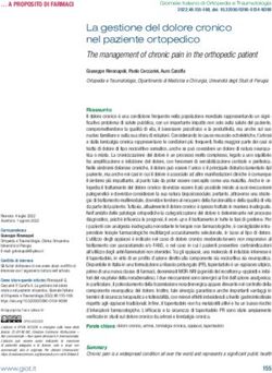 La gestione del dolore cronico nel paziente ortopedico The management of chronic pain in the orthopedic patient