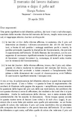 Il mercato del lavoro italiano prima e dopo il jobs act