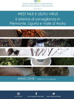 WEST NILE E USUTU VIRUS - Il sistema di sorveglianza in Piemonte, Liguria e Valle d'Aosta IZSTO