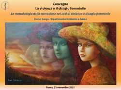 Convegno La violenza e il disagio femminile - La metodologia della narrazione nei casi di violenza e disagio femminile - ISS
