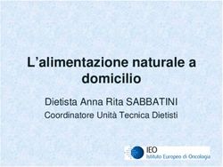 L'alimentazione naturale a domicilio - Dietista Anna Rita SABBATINI Coordinatore Unità Tecnica Dietisti - Fondazione LUVI Onlus