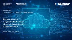 Osservatorio Cloud Transformation - 16.09.2020 Rischio di Lock in e Hybrid & Multi Cloud: elementi da considerare e criteri di scelta - Var Prime