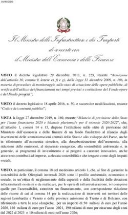 Il Ministro delle Infrastrutture e dei Trasporti di concerto con il Ministro dell'Economia e delle Finanze